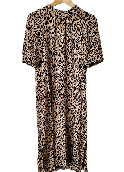 Anthropologie McKenzie Mock Neck  Leopard Print Tunic Dress Size Small - Picture 3 of 12